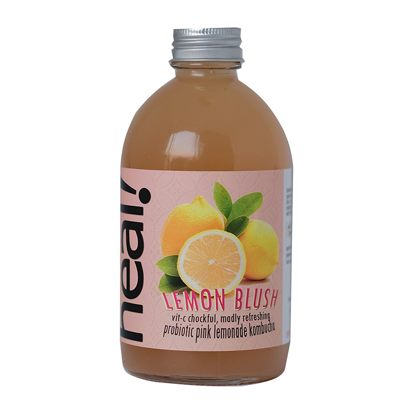 Lemon Blush Kombucha by Heal! Probiotics